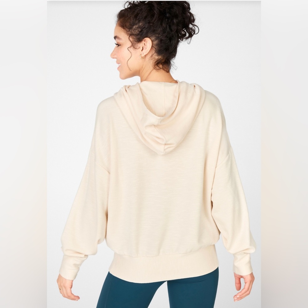 Fabletics Go-To Hoodie Cream Sz M